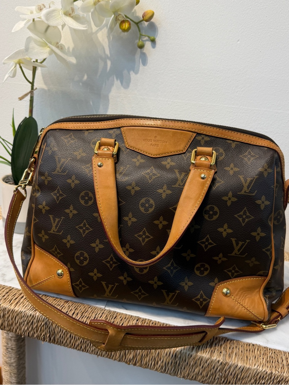 Louis Vuitton Monogram Retiro Handbag with Shoulder Strap